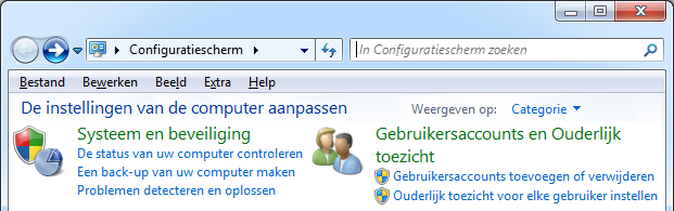 Gebruikersaccount aanmaken