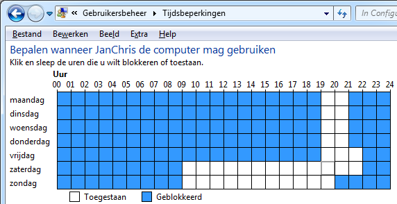 Met een beetje klikken beperk je de tijd die iemand achter de computer mag zitten.