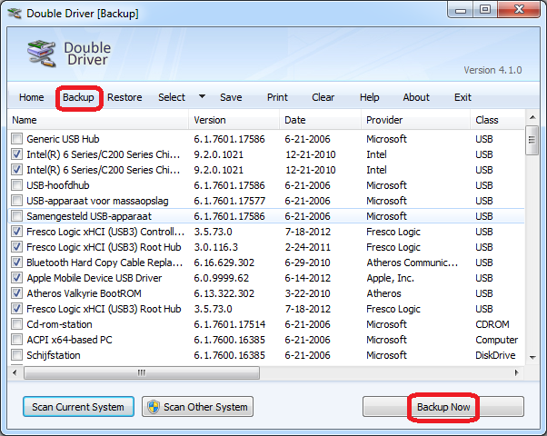 Afbeelding 6: Double Driver gebruiken