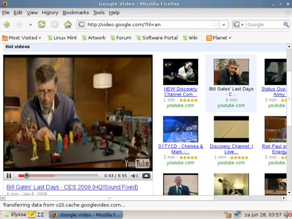Mint Linux: De Ubuntu die al vanaf cd in staat is YouTube filmpjes weer te geven.
