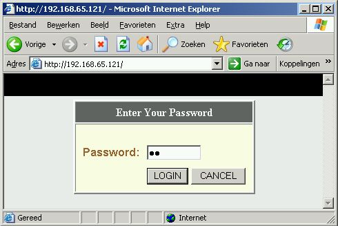 Open je browser en type het adres van je router (te vinden in de handleiding).