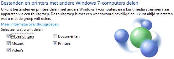 Afbeelding 2: Windows 7 wil direct de thuisgroep configureren.