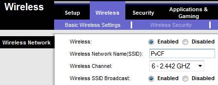 Afbeelding 11: Stel het draadloze netwerk in, kies een naam die niet terug te voeren is op de fabrikant van de router en een kanaal dat ver van je buren verwijderd is.