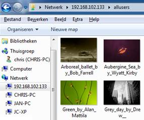 Afbeelding 23: De bestanden zijn zichtbaar en te gebruiken.