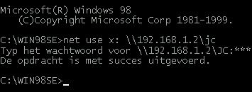 Als het wachten je te lang duurt, kun je ook met de commandoprompt verbinding leggen.