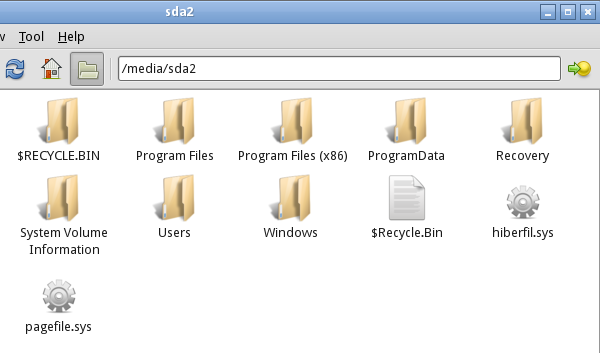 Afbeelding 10: Zo ziet de C: schijf van een Windows computer er echt uit