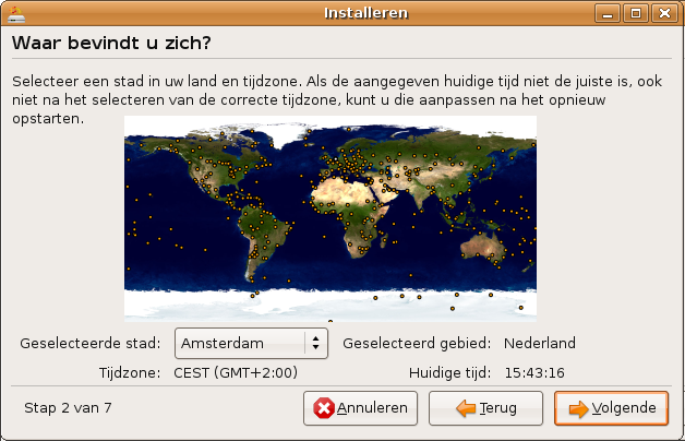 Afbeelding 6: Stap 2: De regio aangeven.