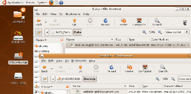 Afbeelding 5: Als je beide partities opent kun je de te redden data slepen naar de nieuwe locatie