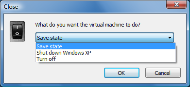 Om een virtuele machine uit te schakelen kun je de virtuele Windows afsluiten of in een slaapstand zetten.