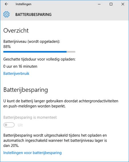 Batterijbesparing