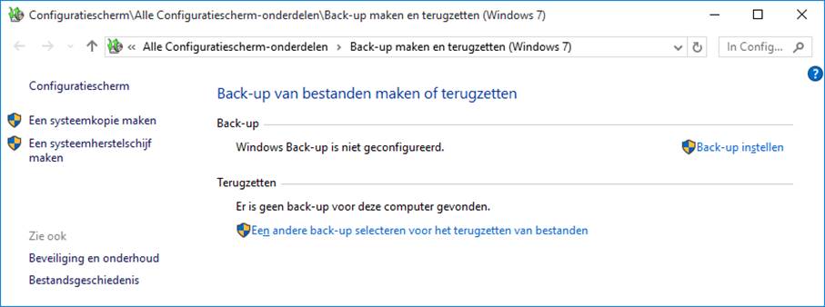 Back-ups Windows 7 stijl